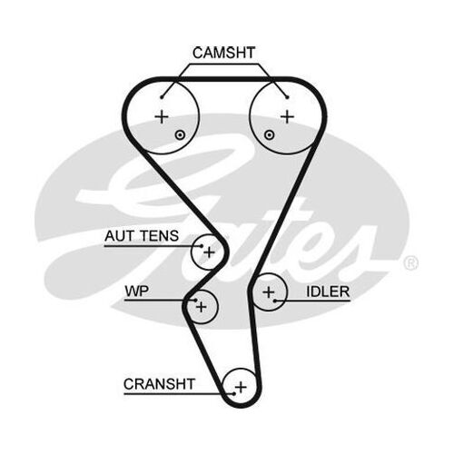 Timing Belt Gates T1581 for Citroen C4 LA Coupe 1.6 Petrol TU5JP4