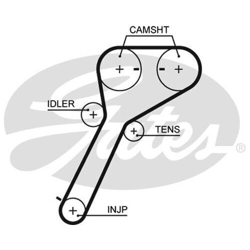Timing Belt Gates T1601 for Ford Ranger PK C/Chassis TDdi 3.0 Diesel WEAT