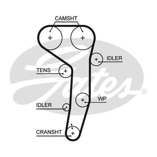 Timing Belt Gates T1604 for Jeep Patriot MK74 SUV CRD 4x4 2.0 Diesel ECE