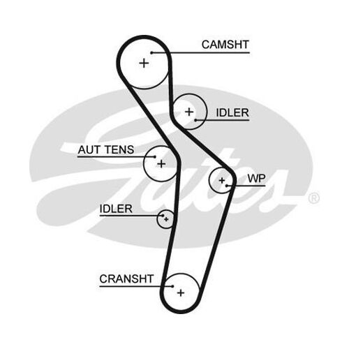 Timing Belt Gates T1636 for Audi A3 8P1 Hatchback FSI 2.0 Petrol BLY