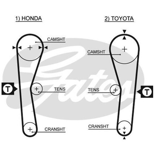 Timing Belt Gates T239 For Holden Nova Toyota Corolla