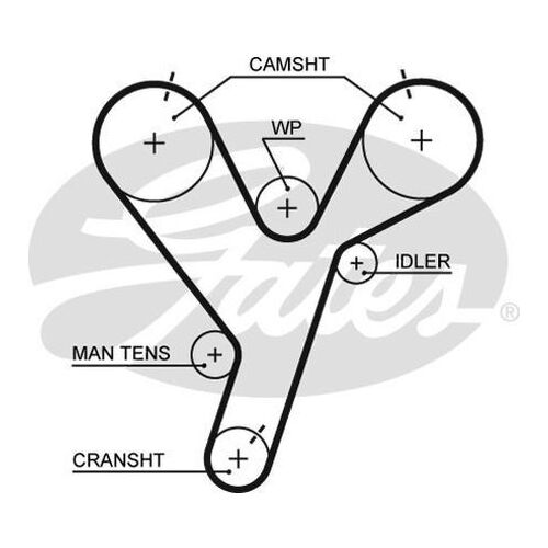 Timing Belt Gates T259 for Mitsubishi Magna TJ Sedan 3.0 Petrol 6G72