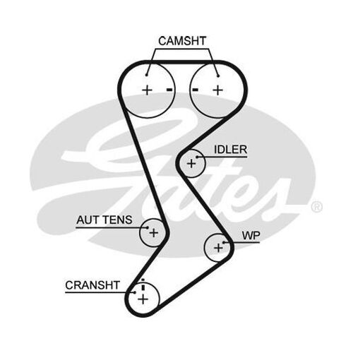 Timing Belt Gates T265 for Jeep Cherokee KJ SUV 4x4 2.4 Petrol ED1