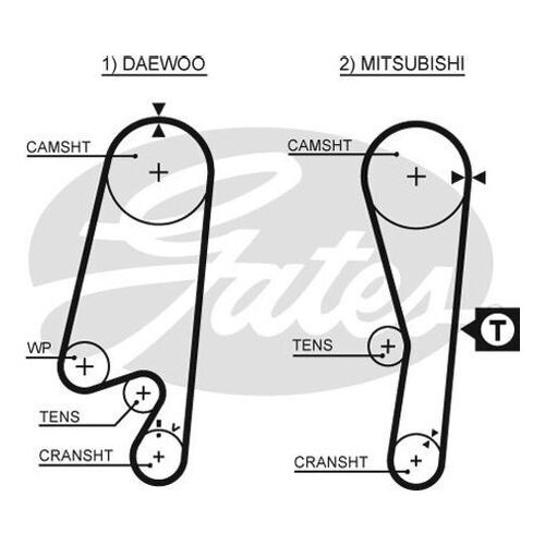 Timing Belt Gates T289 for Mitsubishi Mirage CE Hatchback  (CJ2A) 1.5 Petrol 4G15