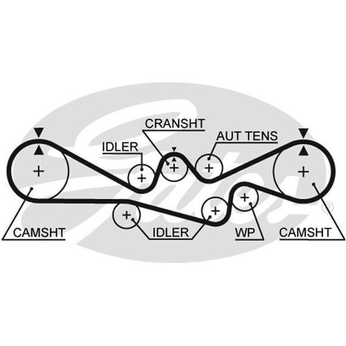 Timing Belt Gates T304R for Subaru Liberty BL,BL5 Sedan AWD 2.0 Petrol EJ202