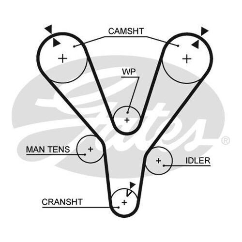 Timing Belt Gates T315 for Hyundai Sonata EF Sedan V6 2.7 Petrol G6BA-G