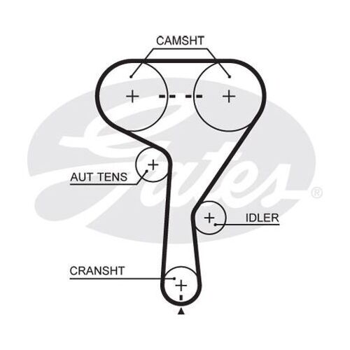 Timing Belt Gates T338 for Opel Astra P10 Hatchback Turbo (68) 1.6 Petrol-T A16LET