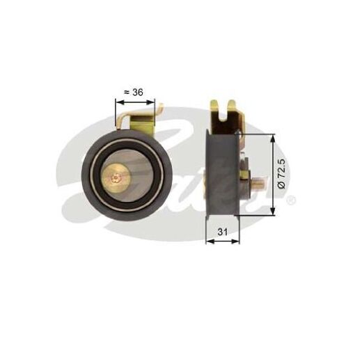 Timing Belt Tensioner Gates T43016 for Audi TT 8N9 Roadster T 1.8 Petrol-T BVR