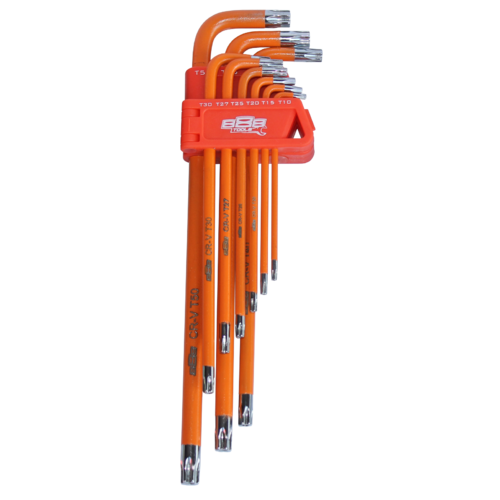 SP Tools Keys Set 9 Piece ToRX TAMPERPROOF Ball Drive Hex (Orange) T834518 