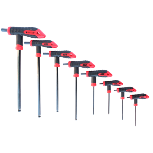 888 by SP Tools Hex Key T-Handle 8 Piece SAE Set T834706 