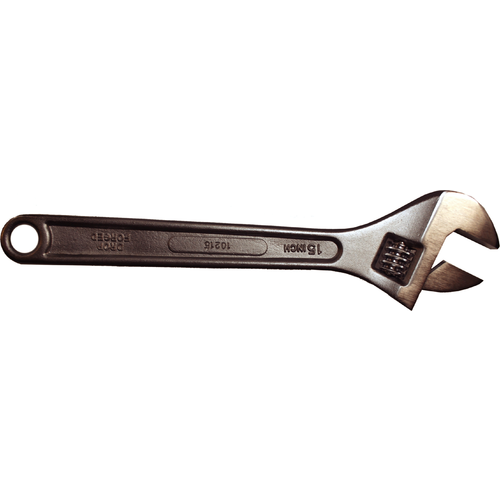 15" Chrome Adjustable Wrench T&E Tools 10215