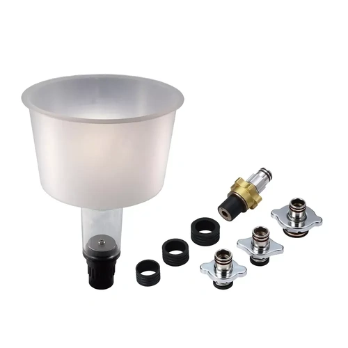 Coolant Refilling Funnel & Adapters - 8Pc.Set 1.6 Litre  T&E Tools TE-12279A