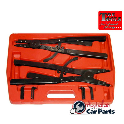 Extra Heavy-Duty Circlip Plier Set T&E Tools 129