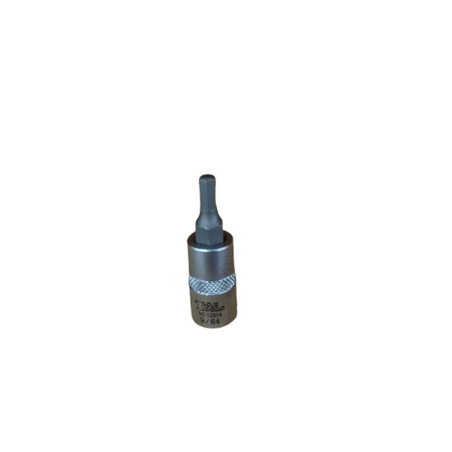 In-Hex Socket 9/64" x 1/4"Dr. 35mm L T&E Tools 12914