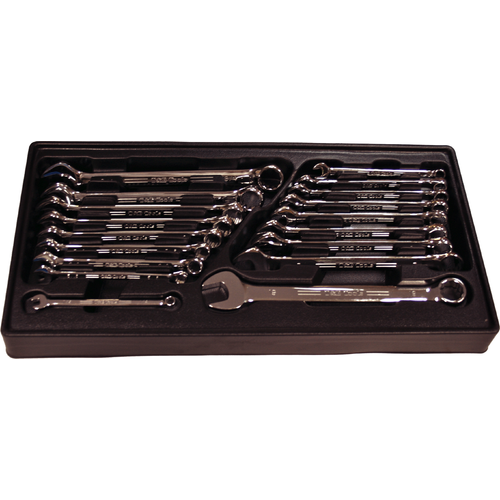 18 Piece SAE & Metric Combination Wrench Set T&E Tools 13001