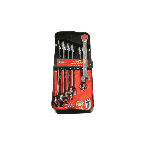 SAE Gear Ratchet Wrench 7Pc. Set 3/8"-3/4" T&E Tools 13007