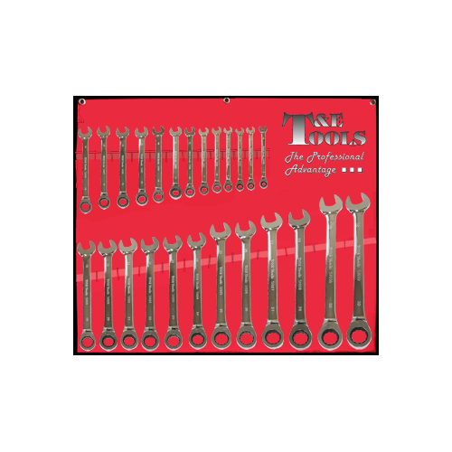 25 Piece Metric Gear Ratchet Wrench Set 6mm - 32mm T&E Tools 13025A