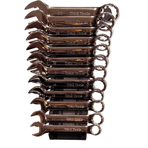 12 Piece Metric Stubby Combination Wrench Set T&E Tools 13110S