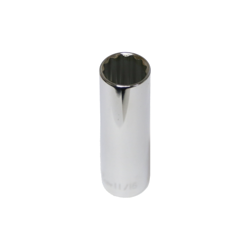 11/16" x 1/2" Drive Deep Socket (12 Point) T&E Tools 14522