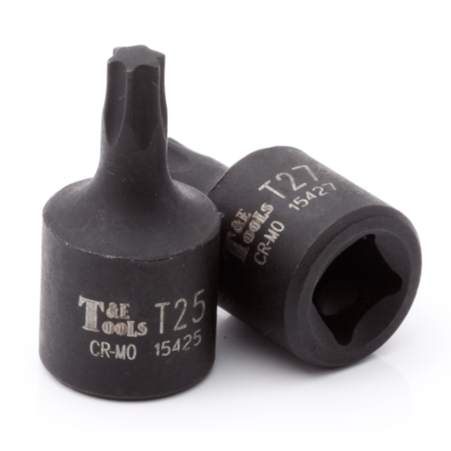 T10 1/4"Drive Torx-r Impact Sockets 32mm Length T&E Tools 15410