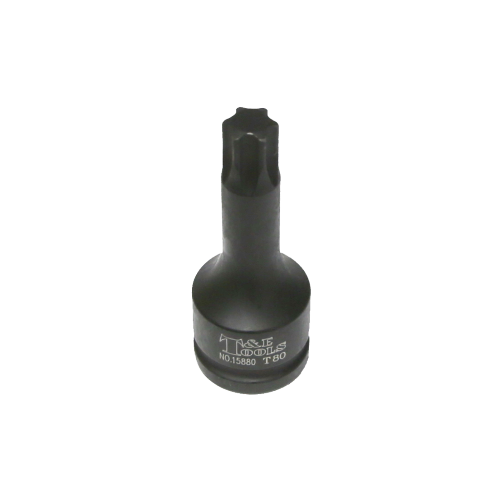T80 3/4" Drive Torx-r Impact Sockets 105mm Length T&E Tools 15880