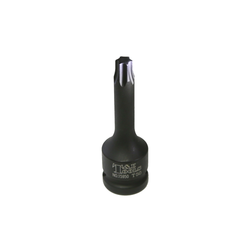 T50 1/2" Drive Torx-r Impact Sockets 78mm Length T&E Tools 15950