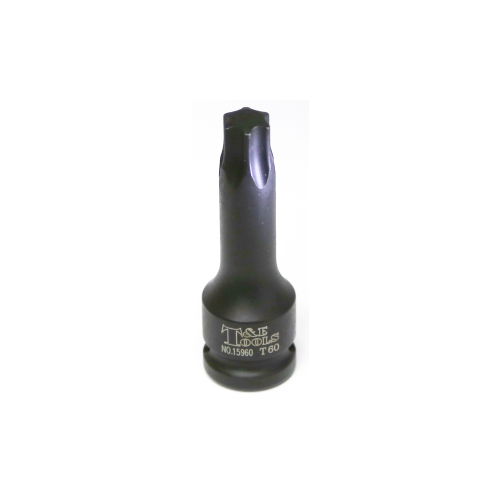 T60 1/2" Drive Torx-r Impact Sockets 78mm Length T&E Tools 15960