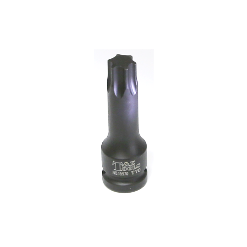 T70 1/2" Drive Torx-r Impact Sockets 78mm Length T&E Tools 15970