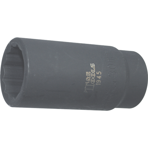 30mm 1/2" Drive Deep Impact 12 Point Socket T&E Tools 1945