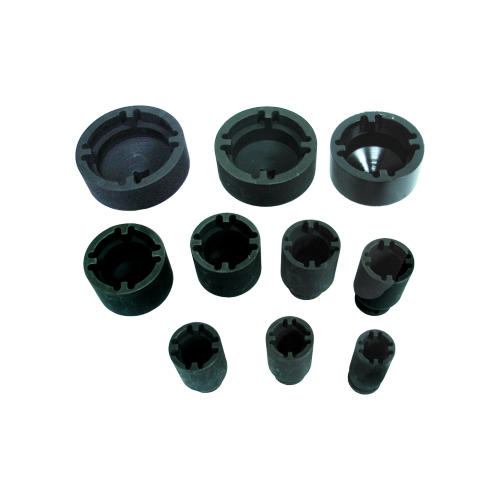 No.1961-A - 10 Piece 4 Pin Lock Nut Sockets (Inner Teeth)