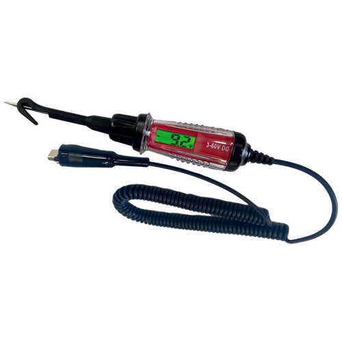  Digital Circuit Tester with Wire Hook 6-48 Volt T&E Tools TE-3018 for ICEV HEV PHEV EV