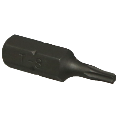 T8   Torx-r x 1/4"Hex Insert Bit 25mm Long T&E Tools 30418