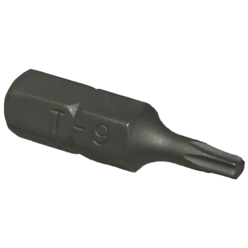 T9   Torx-r x 1/4"Hex Insert Bit 25mm Long T&E Tools 30419