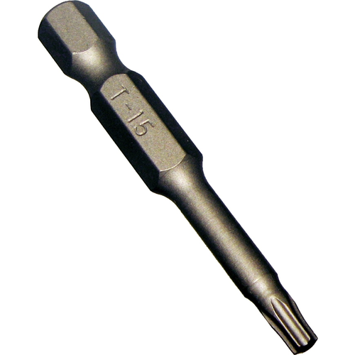 T15 Torx x 1/4"Hex Bit 50mm Long T&E Tools 30463