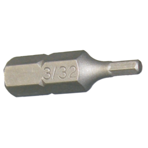 3/32" x 1/4" Hex In-Hex Insert Bit T&E Tools 30602