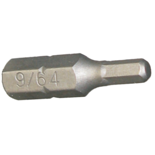 9/64" x 1/4" Hex In-Hex Insert Bit T&E Tools 30654