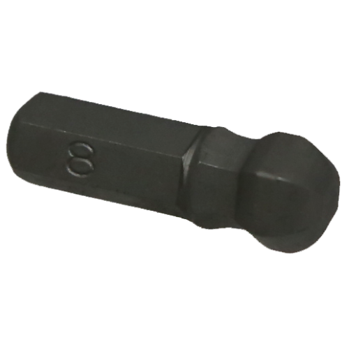 8mm x 1/4" Hex Ball-End In-Hex Insert Bit T&E Tools 30818