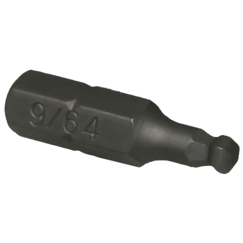 9/64" x 1/4" Hex Ball-End In-Hex Insert Bit T&E Tools 30914