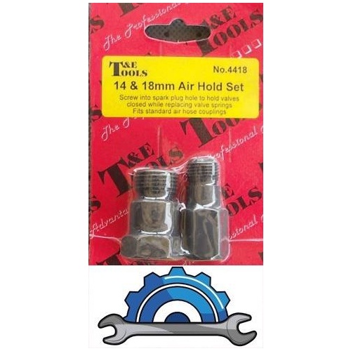 Air Hold Fitting Set (14 & 18mm) T&E Tools 4418