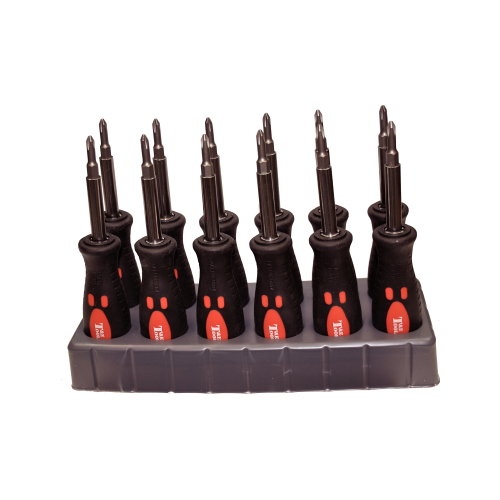 Multi-Tip Screwdriver Display Pack T&E Tools 5212-12