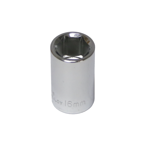 16mm x 1/2" Drive Standard Socket (6 Point) T&E Tools 54216