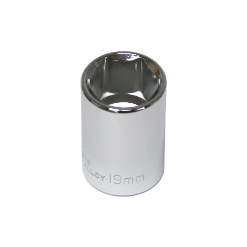 19mm x 1/2" Drive Standard Socket (6 Point) T&E Tools 54219