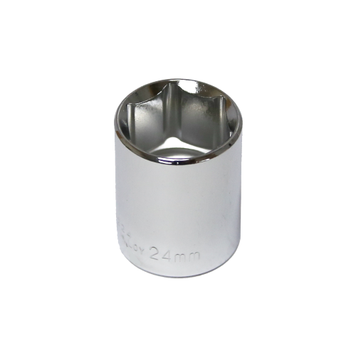 24mm x 1/2" Drive Standard Socket (6 Point) T&E Tools 54224