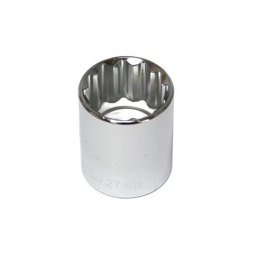 27mm x 1/2" Drive Standard Socket (12 Point) T&E Tools 54327