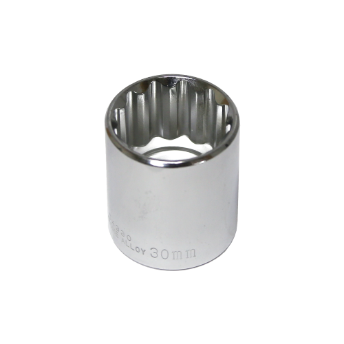 30mm x 1/2" Drive Standard Socket (12 Point) T&E Tools 54330