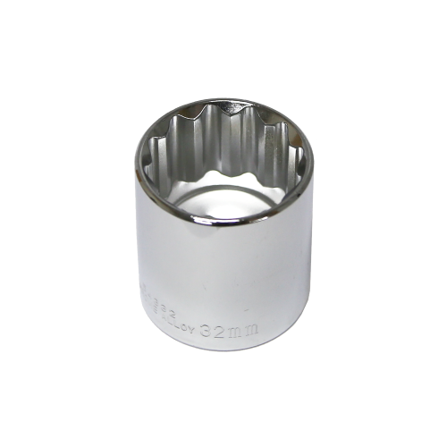32mm x 1/2" Drive Standard Socket (12 Point) T&E Tools 54332