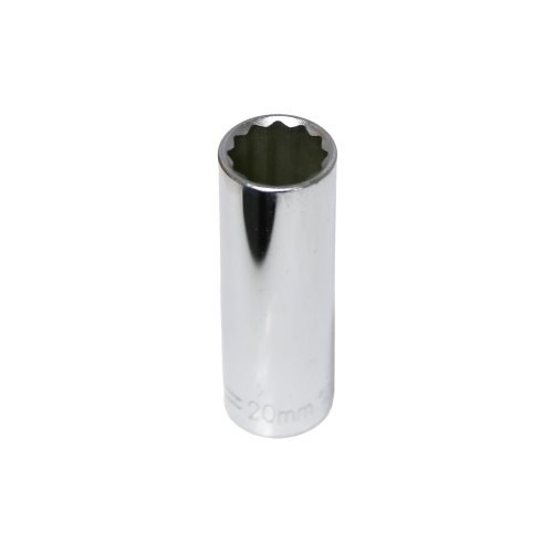 20mm x 1/2" Drive Deep Socket (12 Point) T&E Tools 54520