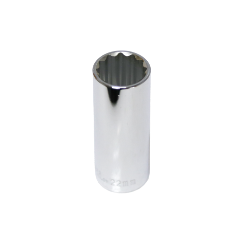22mm x 1/2" Drive Deep Socket (12 Point) T&E Tools 54522