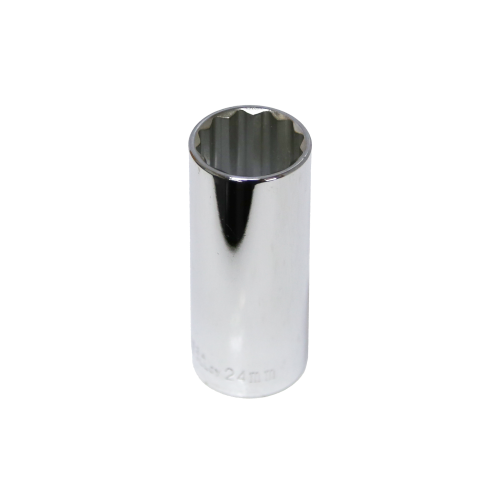 24mm x 1/2" Drive Deep Socket (12 Point) T&E Tools 54524