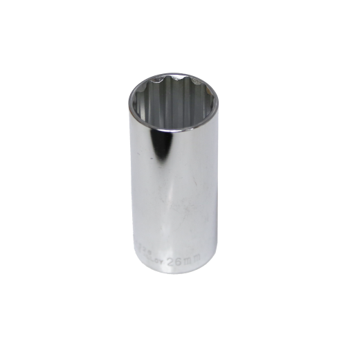 26mm x 1/2" Drive Deep Socket (12 Point) T&E Tools 54526